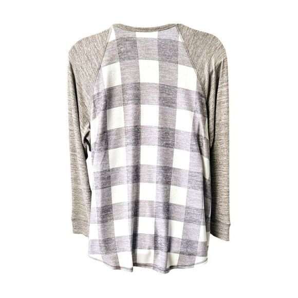 TORRID New Plus Size Super Soft Plush Raglan Plaid Sweatshirt 4X - Picture 11 of 16